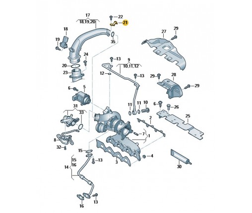 Zacisk mocujący (nr katalogowy: 03C145853D)
