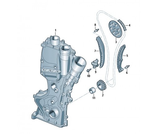Zest.napr.do łańcucha rozrządu (nr katalogowy: 03C198229C)