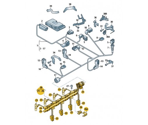Adapter-przewód elektryczny (nr katalogowy: 03G971033M)