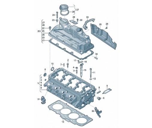 Pokrywa rozrzadu (nr katalogowy: 03L103469)