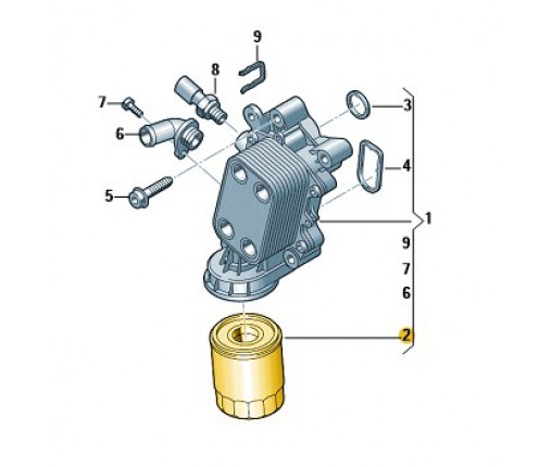Filtr oleju (nr katalogowy: 03L115561A)