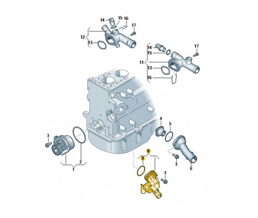 Regulator płynu chłodzącego (nr katalogowy: 03L121111AF)