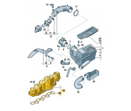 Kolektor ssący (nr katalogowy: 03L129711AG)