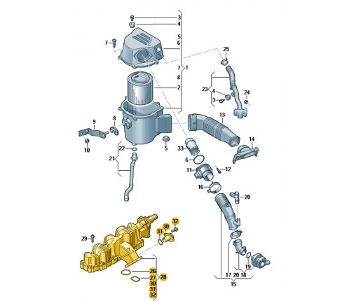 Kolektor ssący (nr katalogowy: 03L129711AL)