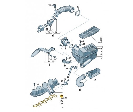 Uszczelka (nr katalogowy: 03L129717L)