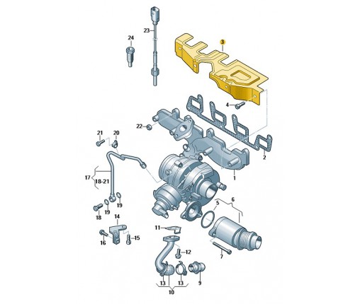 blaszana osłona termiczna (nr katalogowy: 03L129969AD)