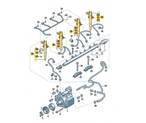 Wtryskiwacz (nr katalogowy: 03L130277S)
