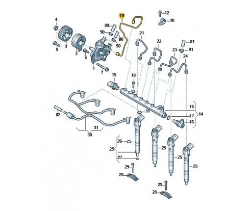 Rura ciśnieniowa (nr katalogowy: 03L130321Q)
