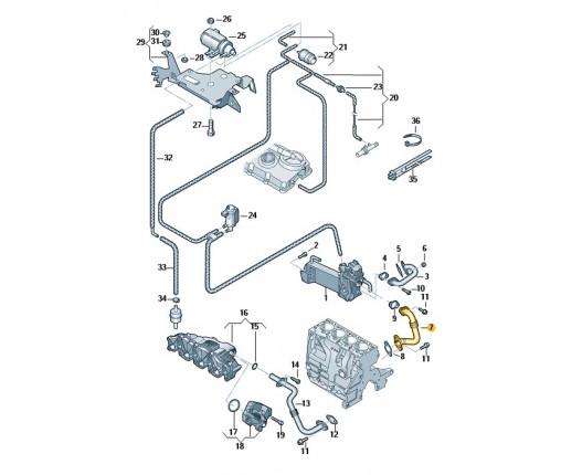 Rurka łącząca (nr katalogowy: 03L131521D)