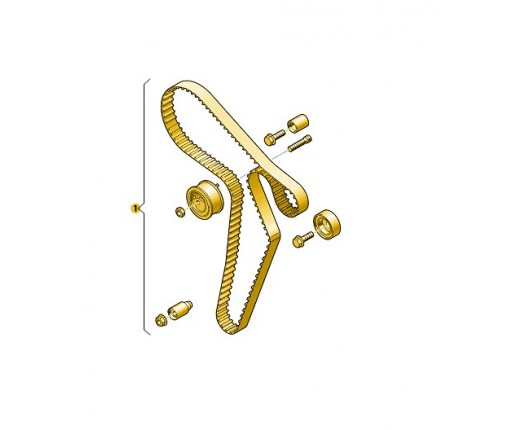 Zestaw naprawczy: pasek i rolka napinaja (nr katalogowy: 03L198119N)