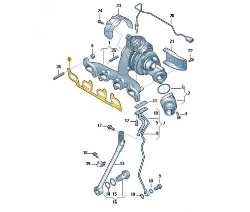 Uszczelka (nr katalogowy: 03L253039E)