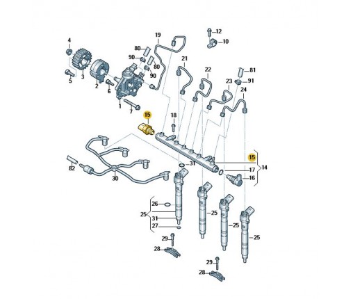 Czujnik ciśnienia (nr katalogowy: 03L906054A)