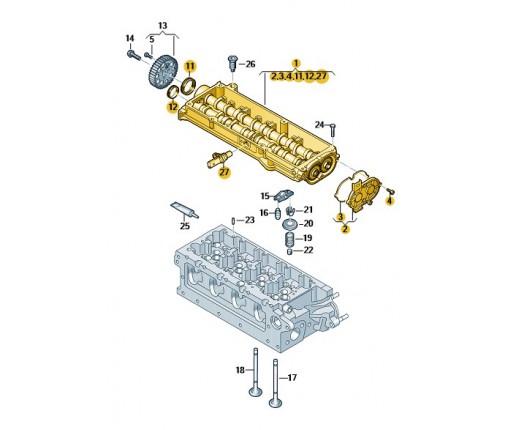 Moduł wałków rozrządu (nr katalogowy: 04L103044AE)