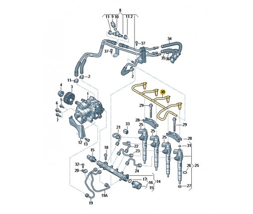 Przewod powrotny (nr katalogowy: 04L130235L)