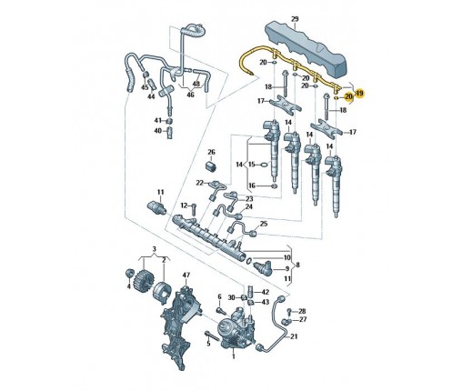 Przewod powrotny (nr katalogowy: 04L130235N)