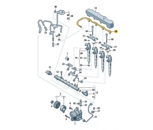 Przewod powrotny (nr katalogowy: 04L130235T)