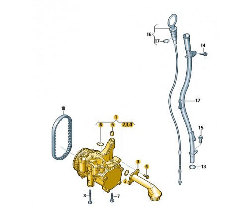 Pompa oleju ze zintegrowaną pompą podciś (nr katalogowy: 04L145208D)
