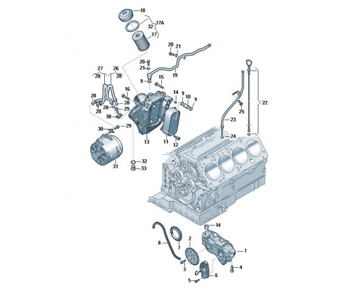 Zestaw uszczelek do uchwytu filtra oleju (nr katalogowy: 057198405)