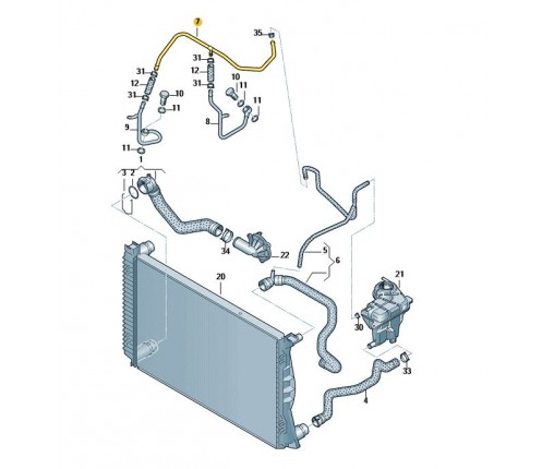 Rura wodna (nr katalogowy: 059121086F)