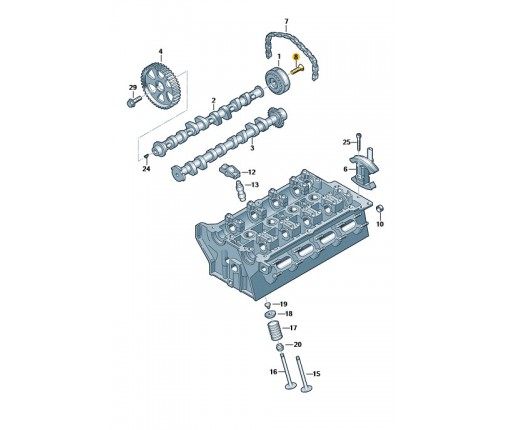 Śruba z łbem stożkowym i gniazdem wieloz (nr katalogowy: 06D109281D)