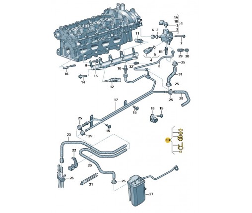 Zestaw naprawczy wkładów zaworków (nr katalogowy: 06D998907)
