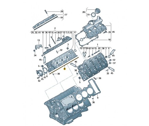 Uszczelka pod głowice (nr katalogowy: 06E103148AR)