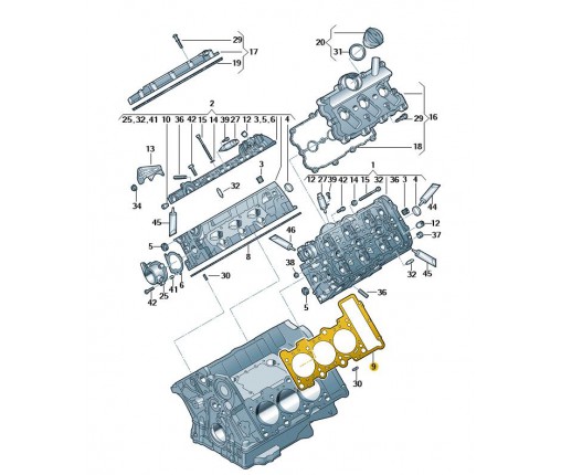 Uszczelka pod głowice (nr katalogowy: 06E103149AR)