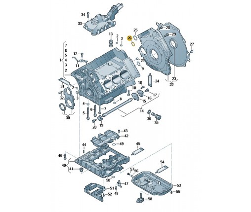 Uszczelka (nr katalogowy: 06E103181L)