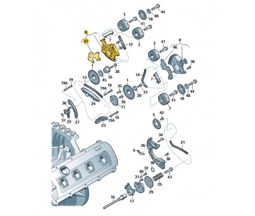 Napinacz łańcucha (nr katalogowy: 06E109218AQ)