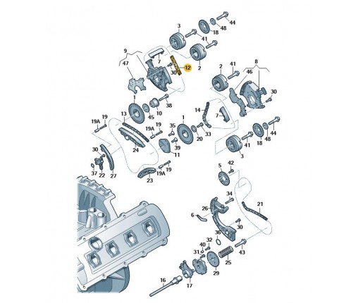 Łańcuch rozrządu (nr katalogowy: 06E109229A)