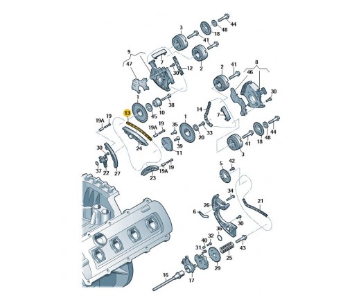 Łańcuch rozrządu (nr katalogowy: 06E109229F)