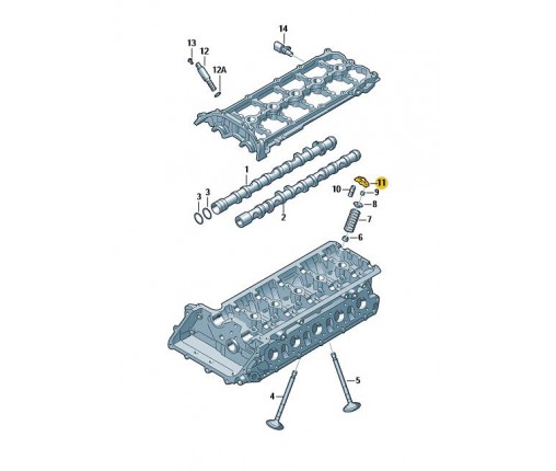 Dźwignia z rolką (nr katalogowy: 06E109417S)