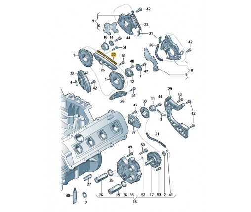 Łańcuch rozrządu (nr katalogowy: 06E109465AM)