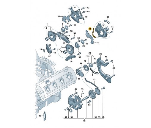 Łańcuch rozrządu (nr katalogowy: 06E109465BJ)