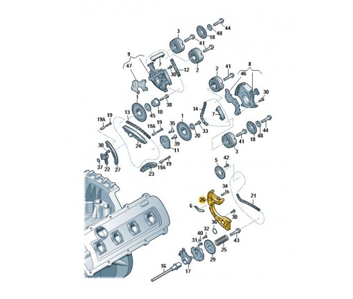 Napinacz łańcucha (nr katalogowy: 06E109507D)