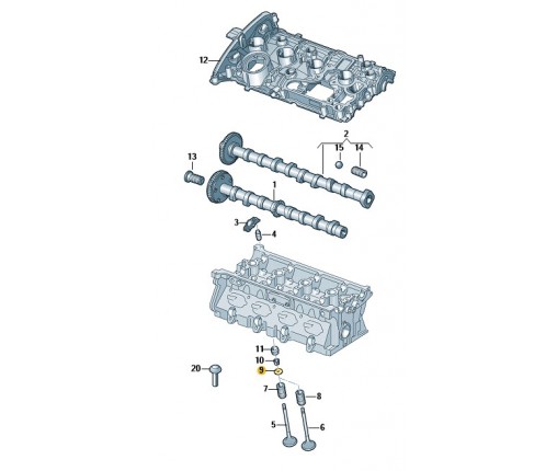 Sprężyna talerzowa (nr katalogowy: 06E109641A)