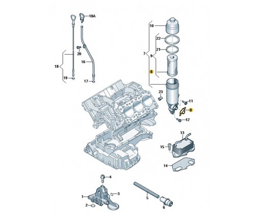 Uszczelka (nr katalogowy: 06E115446)