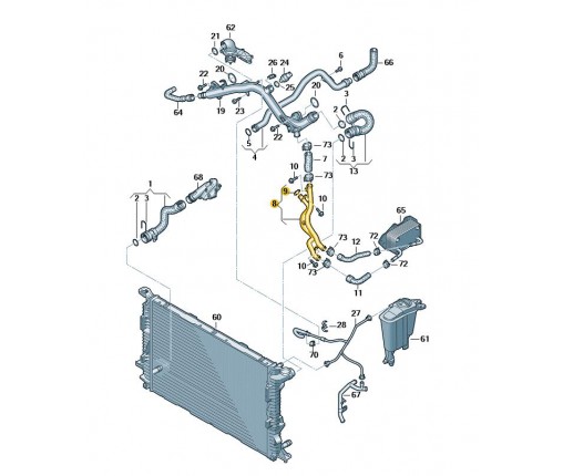 Rura wodna (nr katalogowy: 06E121044AE)