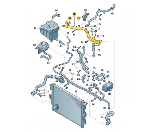 Rura wodna (nr katalogowy: 06E121045BB)