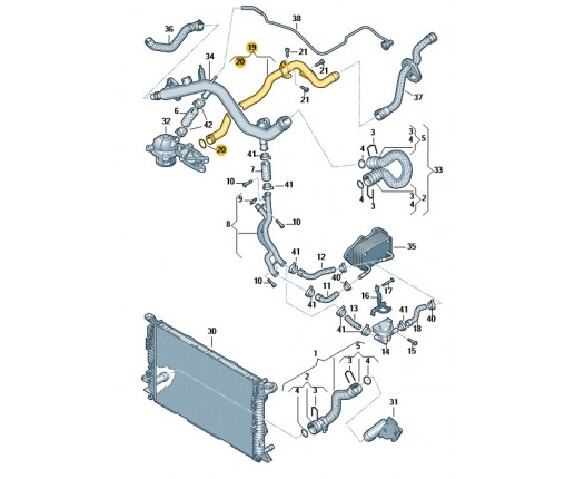 Rura wodna (nr katalogowy: 06E121065N)