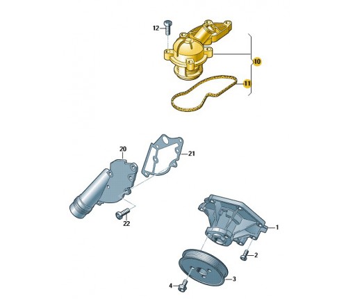 Regulator płynu chłodzącego (nr katalogowy: 06E121111AL)