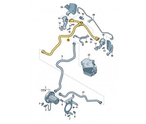 Rurka łącząca (nr katalogowy: 06E131143AJ)