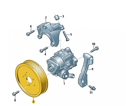 Koło pasowe (nr katalogowy: 06E145255C)