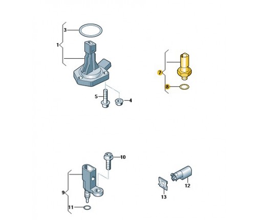 Czujnik ciśnienia (nr katalogowy: 06E906054J)