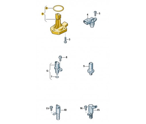 Czujnik poziomu oleju (nr katalogowy: 06E907660C)