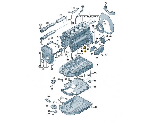 Dysza wtrysku oleju (nr katalogowy: 06F103154C)