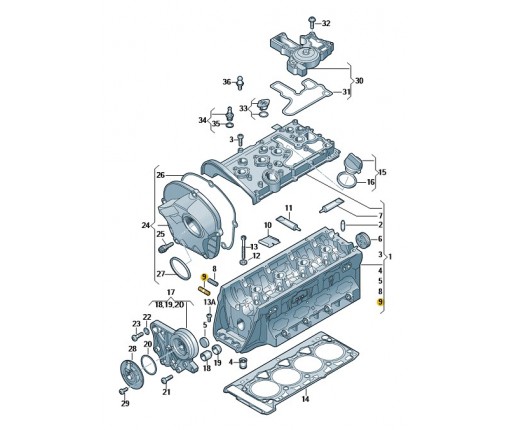 Śruba dwustronna (nr katalogowy: 06F103397)