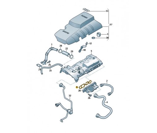 Uszczelka (nr katalogowy: 06F103483E)