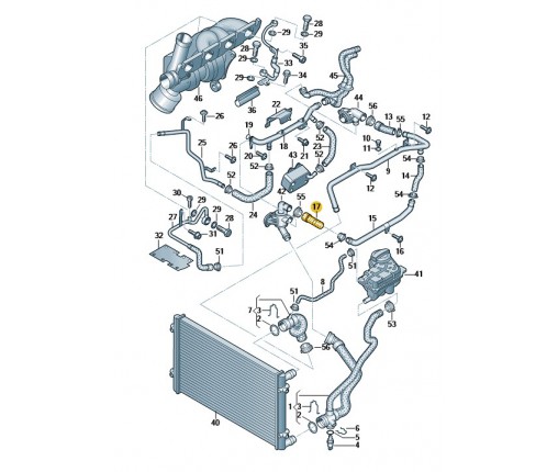Wąż cieczy chłodzącej (nr katalogowy: 06F121057D)