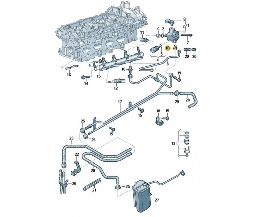Króciec gwintowany (nr katalogowy: 06F127213B)